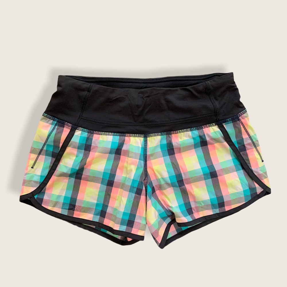Multicolored Plaid Lululemon Shorts